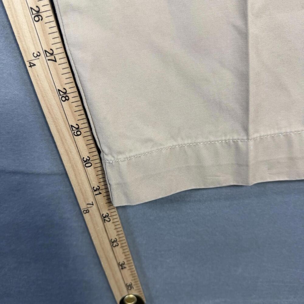 Vintage Polo Ralph Lauren Chino Pants Mens 38x32 Tan Flat Front Classic Fit 90s - Picture 8 of 10